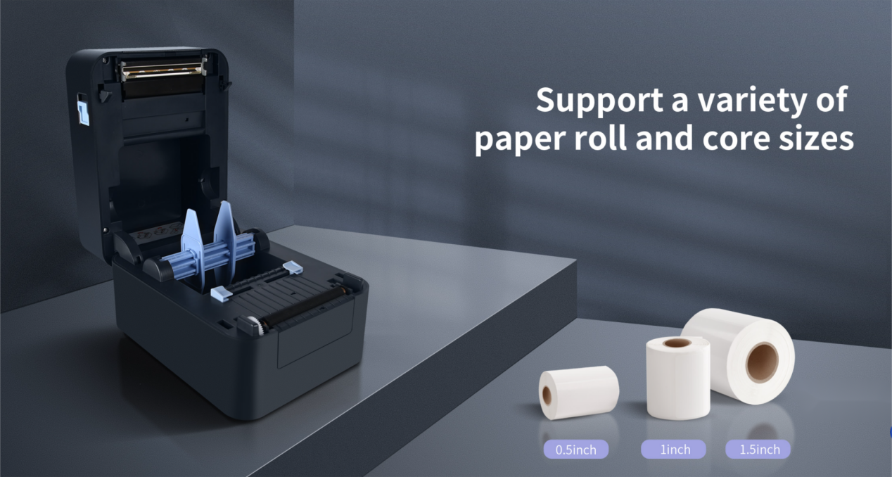 Badge Label Printer SP320 supports various sizes of paper rolls.png